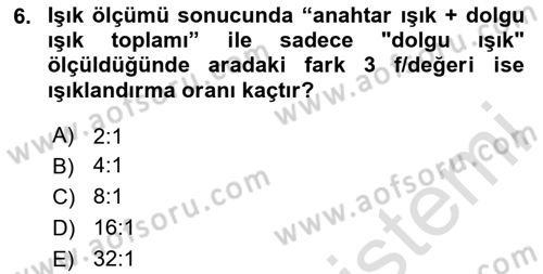 Film ve Video Yapımı Dersi 2023 - 2024 Yılı Yaz Okulu Sınav Soruları 6. Soru