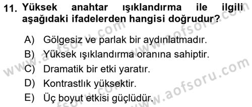 Film ve Video Yapımı Dersi 2024 - 2025 Yılı (Vize) Ara Sınav Soruları 11. Soru