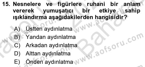 Film ve Video Yapımı Dersi 2024 - 2025 Yılı (Vize) Ara Sınav Soruları 15. Soru