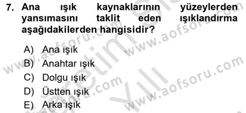 Film ve Video Yapımı Dersi 2024 - 2025 Yılı Yaz Okulu Sınav Soruları 7. Soru