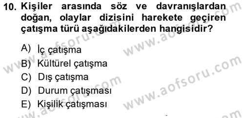 Televizyon Program Yapımı Dersi 2013 - 2014 Yılı (Final) Dönem Sonu Sınav Soruları 10. Soru