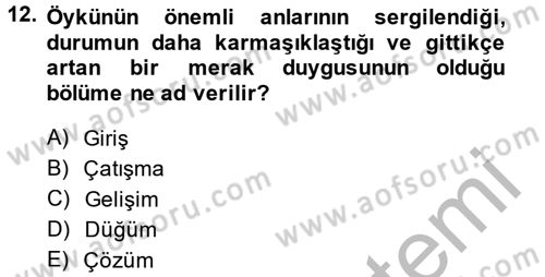 Televizyon Program Yapımı Dersi 2014 - 2015 Yılı (Final) Dönem Sonu Sınav Soruları 12. Soru