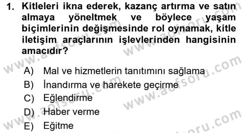 Televizyon Program Yapımı Dersi 2015 - 2016 Yılı (Vize) Ara Sınav Soruları 1. Soru