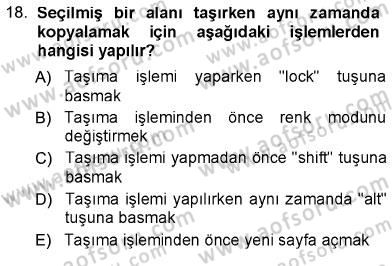 Sayısal Fotoğraf İşleme Teknikleri Dersi Ara Sınavı Deneme Sınav Soruları 18. Soru