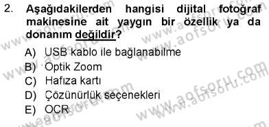 Sayısal Fotoğraf İşleme Teknikleri Dersi Ara Sınavı Deneme Sınav Soruları 2. Soru
