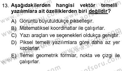 Sayısal Fotoğraf İşleme Teknikleri Dersi 2012 - 2013 Yılı (Final) Dönem Sonu Sınav Soruları 13. Soru