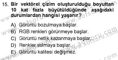 Sayısal Fotoğraf İşleme Teknikleri Dersi 2012 - 2013 Yılı (Final) Dönem Sonu Sınav Soruları 15. Soru