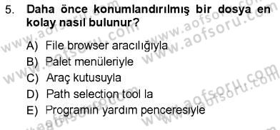 Sayısal Fotoğraf İşleme Teknikleri Dersi 2012 - 2013 Yılı (Final) Dönem Sonu Sınav Soruları 5. Soru