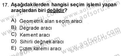 Sayısal Fotoğraf İşleme Teknikleri Dersi 2013 - 2014 Yılı (Vize) Ara Sınav Soruları 17. Soru