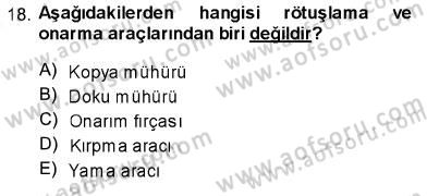 Sayısal Fotoğraf İşleme Teknikleri Dersi Ara Sınavı Deneme Sınav Soruları 18. Soru