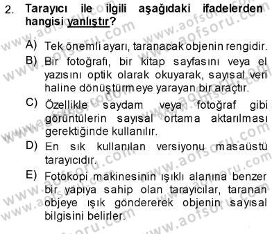 Sayısal Fotoğraf İşleme Teknikleri Dersi Ara Sınavı Deneme Sınav Soruları 2. Soru