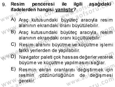 Sayısal Fotoğraf İşleme Teknikleri Dersi Ara Sınavı Deneme Sınav Soruları 9. Soru