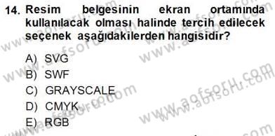 Sayısal Fotoğraf İşleme Teknikleri Dersi Ara Sınavı Deneme Sınav Soruları 14. Soru