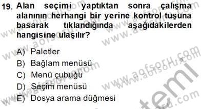 Sayısal Fotoğraf İşleme Teknikleri Dersi Ara Sınavı Deneme Sınav Soruları 19. Soru