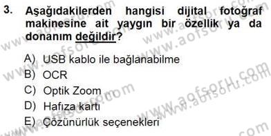 Sayısal Fotoğraf İşleme Teknikleri Dersi Ara Sınavı Deneme Sınav Soruları 3. Soru
