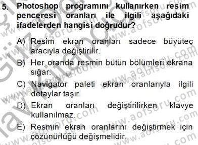 Sayısal Fotoğraf İşleme Teknikleri Dersi 2014 - 2015 Yılı (Vize) Ara Sınav Soruları 5. Soru