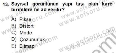 Sayısal Fotoğraf İşleme Teknikleri Dersi 2014 - 2015 Yılı (Final) Dönem Sonu Sınav Soruları 13. Soru