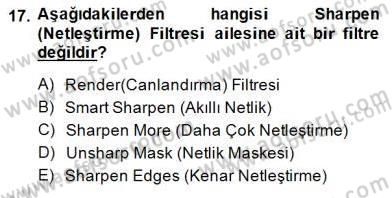 Sayısal Fotoğraf İşleme Teknikleri Dersi 2014 - 2015 Yılı (Final) Dönem Sonu Sınav Soruları 17. Soru