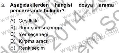 Sayısal Fotoğraf İşleme Teknikleri Dersi 2014 - 2015 Yılı (Final) Dönem Sonu Sınav Soruları 3. Soru