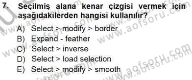 Sayısal Fotoğraf İşleme Teknikleri Dersi 2014 - 2015 Yılı (Final) Dönem Sonu Sınav Soruları 7. Soru
