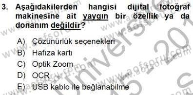 Sayısal Fotoğraf İşleme Teknikleri Dersi Ara Sınavı Deneme Sınav Soruları 3. Soru
