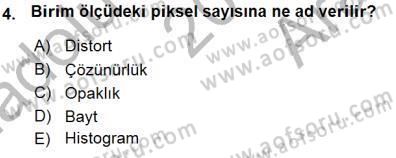 Sayısal Fotoğraf İşleme Teknikleri Dersi Ara Sınavı Deneme Sınav Soruları 4. Soru