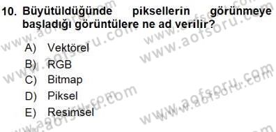 Sayısal Fotoğraf İşleme Teknikleri Dersi 2015 - 2016 Yılı (Final) Dönem Sonu Sınav Soruları 10. Soru