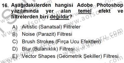 Sayısal Fotoğraf İşleme Teknikleri Dersi 2015 - 2016 Yılı (Final) Dönem Sonu Sınav Soruları 16. Soru