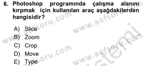 Sayısal Fotoğraf İşleme Teknikleri Dersi Ara Sınavı Deneme Sınav Soruları 6. Soru