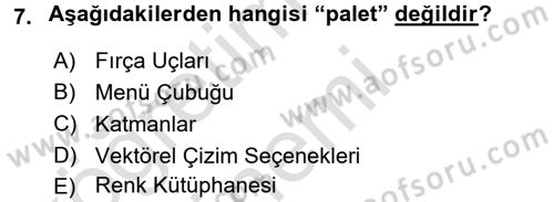 Sayısal Fotoğraf İşleme Teknikleri Dersi Ara Sınavı Deneme Sınav Soruları 7. Soru