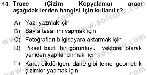 Sayısal Fotoğraf İşleme Teknikleri Dersi 2016 - 2017 Yılı (Final) Dönem Sonu Sınav Soruları 10. Soru