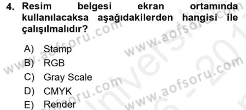 Sayısal Fotoğraf İşleme Teknikleri Dersi 2016 - 2017 Yılı (Final) Dönem Sonu Sınav Soruları 4. Soru