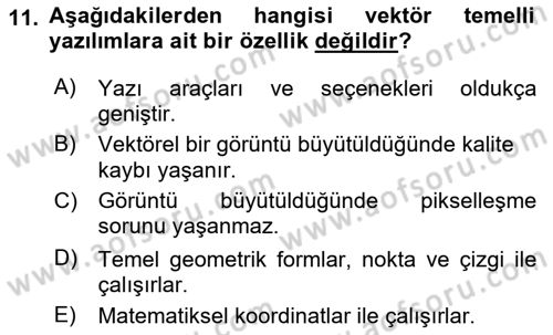 Sayısal Fotoğraf İşleme Teknikleri Dersi 2017 - 2018 Yılı (Final) Dönem Sonu Sınav Soruları 11. Soru