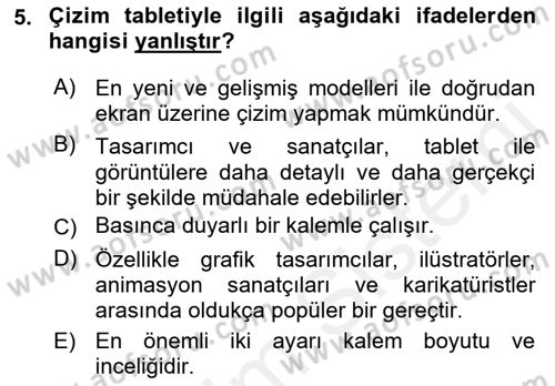 Sayısal Fotoğraf İşleme Teknikleri Dersi 2017 - 2018 Yılı (Final) Dönem Sonu Sınav Soruları 5. Soru