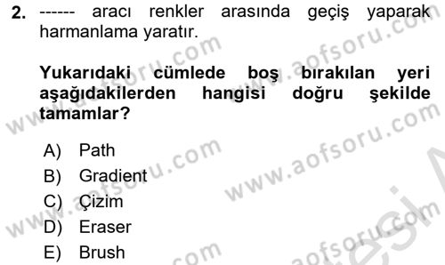 Sayısal Fotoğraf İşleme Teknikleri Dersi 2018 - 2019 Yılı 3 Ders Sınav Soruları 2. Soru