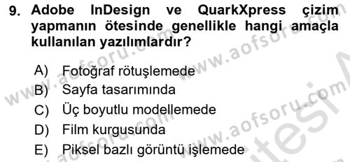 Sayısal Fotoğraf İşleme Teknikleri Dersi 2018 - 2019 Yılı 3 Ders Sınav Soruları 9. Soru
