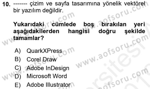 Sayısal Fotoğraf İşleme Teknikleri Dersi 2018 - 2019 Yılı (Final) Dönem Sonu Sınav Soruları 10. Soru