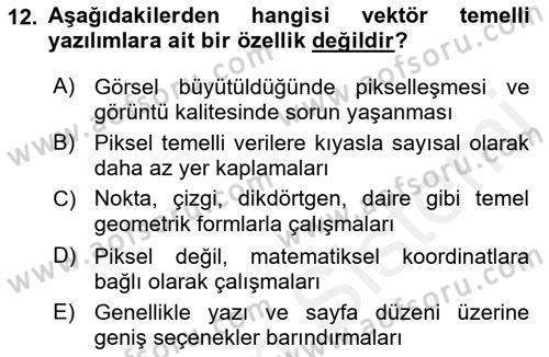 Sayısal Fotoğraf İşleme Teknikleri Dersi 2018 - 2019 Yılı (Final) Dönem Sonu Sınav Soruları 12. Soru