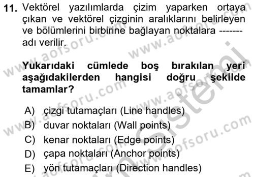 Sayısal Fotoğraf İşleme Teknikleri Dersi 2018 - 2019 Yılı Yaz Okulu Sınav Soruları 11. Soru