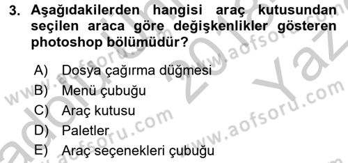 Sayısal Fotoğraf İşleme Teknikleri Dersi 2018 - 2019 Yılı Yaz Okulu Sınav Soruları 3. Soru