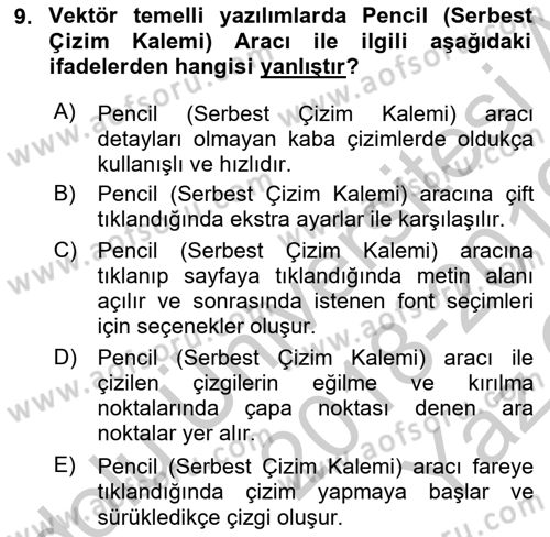 Sayısal Fotoğraf İşleme Teknikleri Dersi 2018 - 2019 Yılı Yaz Okulu Sınav Soruları 9. Soru