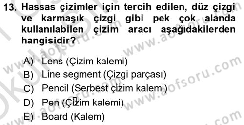 Sayısal Fotoğraf İşleme Teknikleri Dersi 2020 - 2021 Yılı Yaz Okulu Sınav Soruları 13. Soru