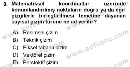 Sayısal Fotoğraf İşleme Teknikleri Dersi 2021 - 2022 Yılı (Final) Dönem Sonu Sınav Soruları 8. Soru