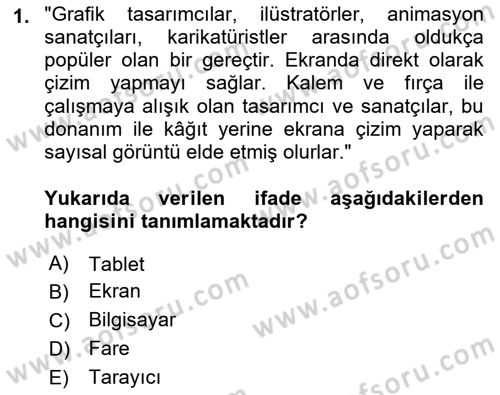 Sayısal Fotoğraf İşleme Teknikleri Dersi 2021 - 2022 Yılı Yaz Okulu Sınav Soruları 1. Soru