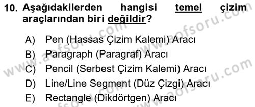 Sayısal Fotoğraf İşleme Teknikleri Dersi 2021 - 2022 Yılı Yaz Okulu Sınav Soruları 10. Soru