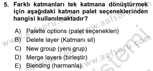Sayısal Fotoğraf İşleme Teknikleri Dersi 2021 - 2022 Yılı Yaz Okulu Sınav Soruları 5. Soru