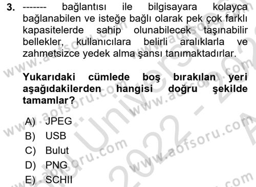 Sayısal Fotoğraf İşleme Teknikleri Dersi Ara Sınavı Deneme Sınav Soruları 3. Soru