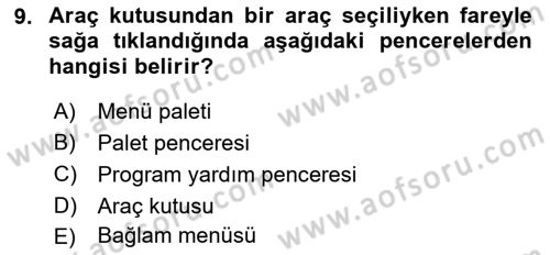 Sayısal Fotoğraf İşleme Teknikleri Dersi Ara Sınavı Deneme Sınav Soruları 9. Soru