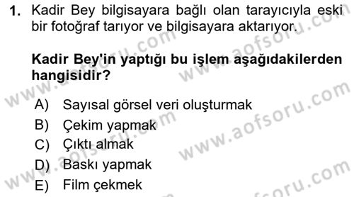 Sayısal Fotoğraf İşleme Teknikleri Dersi 2022 - 2023 Yılı Yaz Okulu Sınav Soruları 1. Soru