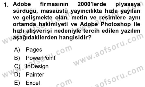 Sayısal Fotoğraf İşleme Teknikleri Dersi Ara Sınavı Deneme Sınav Soruları 1. Soru